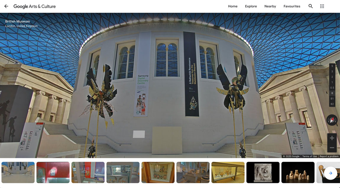 Visiting a the British Museum with Google Arts and Google Maps