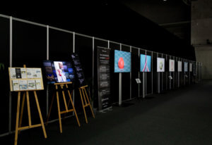 Art Exibition at ISE Show 2024 displaying artworks streamed on WindowSight.