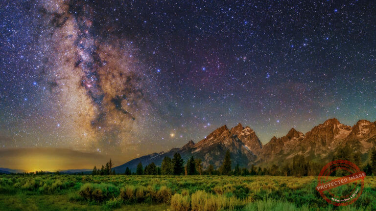 A Starry Night of Grand Teton