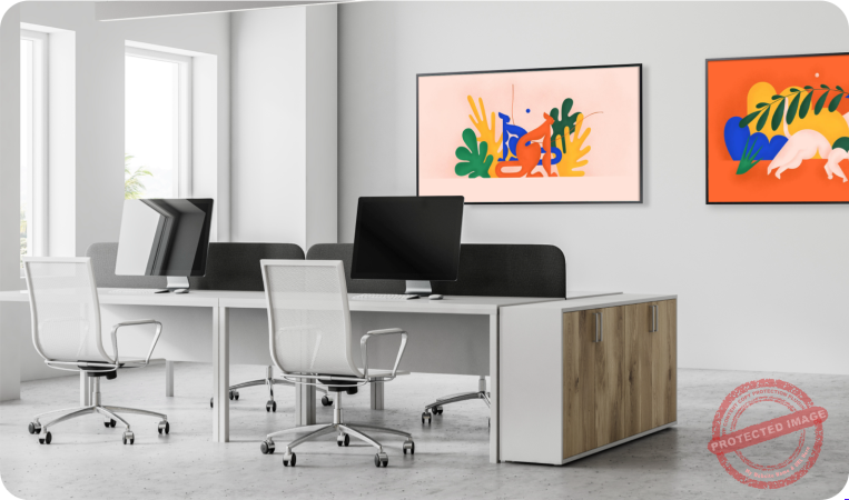 Why Streaming Art at Workplaces Inspiring office streaming digital art on Smart TV's from WindowSight